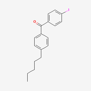molecular formula C18H19IO B1324077 4-碘-4'-正戊基苯腙 CAS No. 951887-57-3
