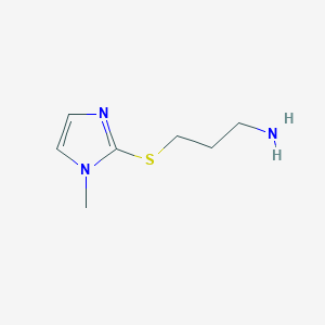 2-[(3-Aminopropyl)sulfanyl]-1-methyl-1H-imidazole