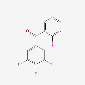 molecular formula C13H6F3IO B1324081 2-碘-3',4',5'-三氟二苯甲酮 CAS No. 951888-45-2