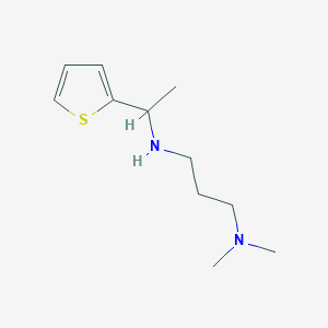 molecular formula C11H20N2S B13240810 [3-(Dimethylamino)propyl][1-(thiophen-2-YL)ethyl]amine 