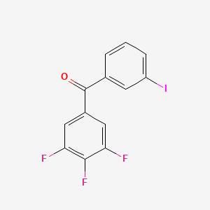 molecular formula C13H6F3IO B1324082 3-碘-3',4',5'-三氟苯甲酮 CAS No. 951888-48-5