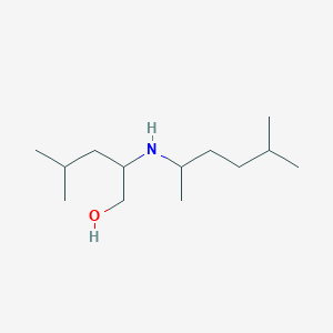 molecular formula C13H29NO B13240854 4-Methyl-2-[(5-methylhexan-2-yl)amino]pentan-1-ol 