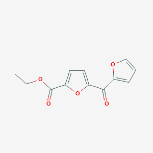 molecular formula C12H10O5 B1324088 Ethyl 5-(2-furanoyl)-2-furoate CAS No. 890100-54-6