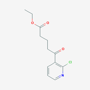 molecular formula C12H14ClNO3 B1324089 Ethyl 5-(2-chloro-3-pyridyl)-5-oxovalerate CAS No. 890100-55-7