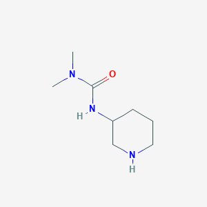 molecular formula C8H17N3O B13240896 3,3-Dimethyl-1-(piperidin-3-yl)urea 