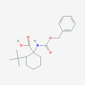 molecular formula C19H27NO4 B13240900 1-{[(Benzyloxy)carbonyl]amino}-2-tert-butylcyclohexane-1-carboxylic acid 