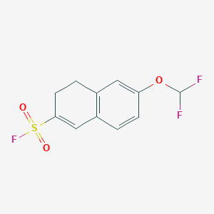 molecular formula C11H9F3O3S B13240918 6-(Difluoromethoxy)-3,4-dihydronaphthalene-2-sulfonyl fluoride 