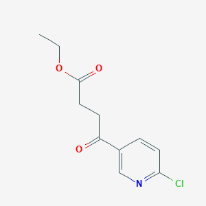 molecular formula C11H12ClNO3 B1324092 4-(6-氯吡啶-3-基)-4-氧代丁酸乙酯 CAS No. 890100-63-7