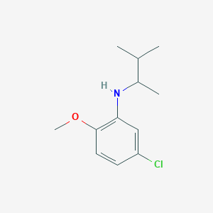 molecular formula C12H18ClNO B13240937 5-chloro-2-methoxy-N-(3-methylbutan-2-yl)aniline 