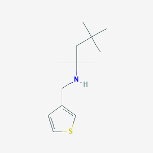 molecular formula C13H23NS B13240944 (Thiophen-3-ylmethyl)(2,4,4-trimethylpentan-2-YL)amine 