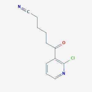 molecular formula C11H11ClN2O B1324098 6-(2-氯-3-吡啶基)-6-氧代己腈 CAS No. 890100-78-4