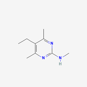 molecular formula C9H15N3 B13240994 5-ethyl-N,4,6-trimethylpyrimidin-2-amine 