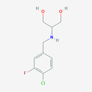 2-{[(4-Chloro-3-fluorophenyl)methyl]amino}propane-1,3-diol