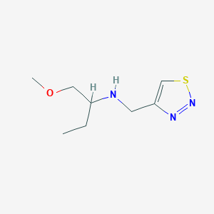 molecular formula C8H15N3OS B13241012 (1-Methoxybutan-2-yl)(1,2,3-thiadiazol-4-ylmethyl)amine 