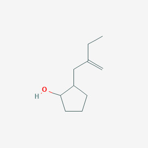 molecular formula C10H18O B13241029 2-(2-Methylidenebutyl)cyclopentan-1-ol 