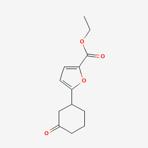 molecular formula C13H16O4 B1324103 5-(3-氧代环己基)-2-呋喃酸乙酯 CAS No. 883898-17-7