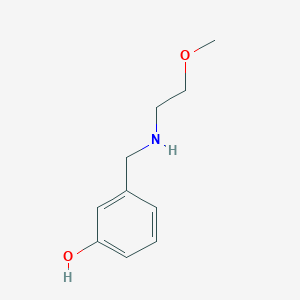 molecular formula C10H15NO2 B13241049 3-{[(2-Methoxyethyl)amino]methyl}phenol 