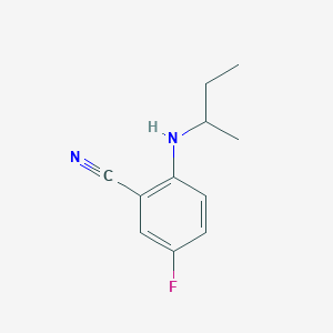 molecular formula C11H13FN2 B13241083 2-[(Butan-2-yl)amino]-5-fluorobenzonitrile 