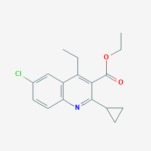 Ethyl 6-chloro-2-cyclopropyl-4-ethylquinoline-3-carboxylate