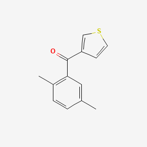 molecular formula C13H12OS B1324112 3-(2,5-Dimethylbenzoyl)thiophene CAS No. 896618-60-3