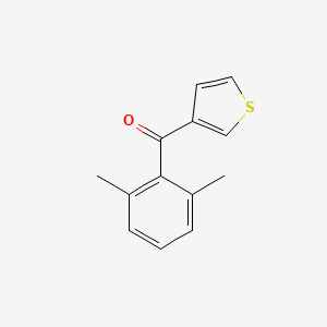 molecular formula C13H12OS B1324113 3-(2,6-ジメチルベンゾイル)チオフェン CAS No. 898771-06-7