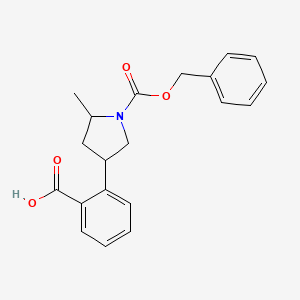 molecular formula C20H21NO4 B13241131 2-{1-[(Benzyloxy)carbonyl]-5-methylpyrrolidin-3-yl}benzoic acid 