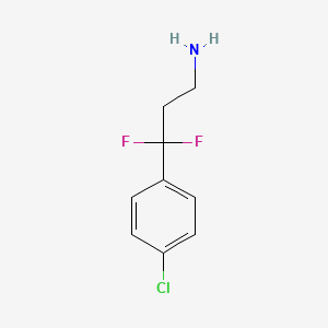 3-(4-Chlorophenyl)-3,3-difluoropropan-1-amine