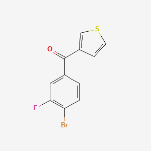 molecular formula C11H6BrFOS B1324116 3-(4-Bromo-3-fluorobenzoyl)thiophene CAS No. 898771-15-8