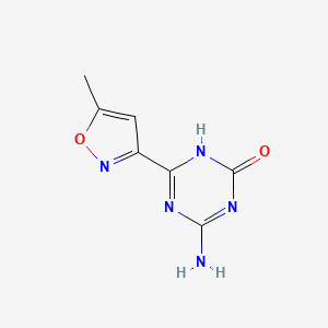 4-Amino-6-(5-methyl-1,2-oxazol-3-YL)-2,5-dihydro-1,3,5-triazin-2-one