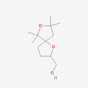 molecular formula C12H22O3 B13241198 {6,6,8,8-Tetramethyl-1,7-dioxaspiro[4.4]nonan-2-yl}methanol 