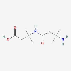 molecular formula C10H20N2O3 B13241211 3-(3-Amino-3-methylbutanamido)-3-methylbutanoic acid 