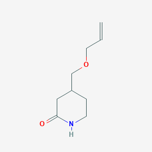 molecular formula C9H15NO2 B13241217 4-[(Prop-2-en-1-yloxy)methyl]piperidin-2-one 