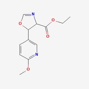 Ethyl 5-(6-methoxypyridin-3-yl)-4,5-dihydro-1,3-oxazole-4-carboxylate