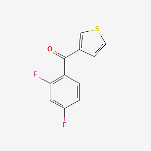 molecular formula C11H6F2OS B1324123 3-(2,4-Difluorobenzoyl)thiophene CAS No. 898771-60-3