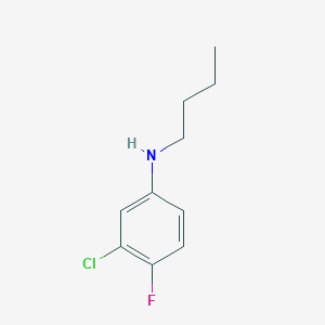 molecular formula C10H13ClFN B13241244 N-butyl-3-chloro-4-fluoroaniline 