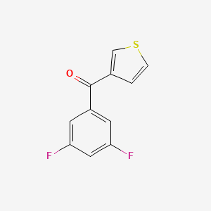 molecular formula C11H6F2OS B1324125 3-(3,5-Difluorobenzoyl)thiophene CAS No. 898771-64-7