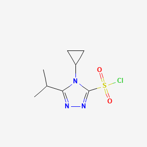 4-Cyclopropyl-5-(propan-2-YL)-4H-1,2,4-triazole-3-sulfonyl chloride