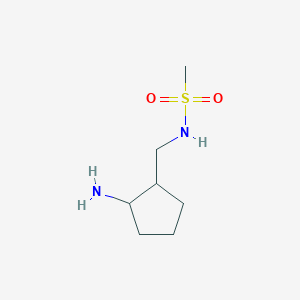 molecular formula C7H16N2O2S B13241275 N-[(2-aminocyclopentyl)methyl]methanesulfonamide 