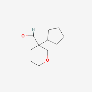 3-Cyclopentyloxane-3-carbaldehyde