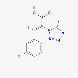 (Z)-3-(3-methoxyphenyl)-2-(5-methyltetrazol-1-yl)prop-2-enoic acid