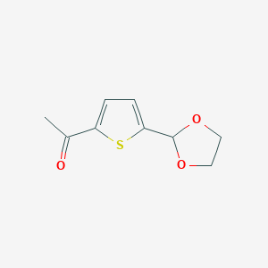 molecular formula C9H10O3S B1324133 5-(1,3-Dioxolan-2-YL)-2-thienyl methyl ketone CAS No. 773097-36-2