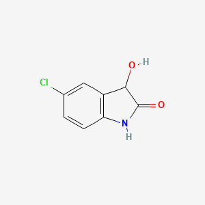 molecular formula C8H6ClNO2 B13241337 5-Chloro-3-hydroxy-2,3-dihydro-1H-indol-2-one 