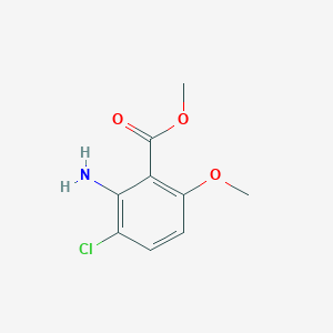 molecular formula C9H10ClNO3 B13241346 Methyl 2-amino-3-chloro-6-methoxybenzoate 