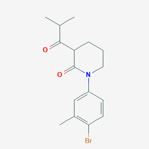 1-(4-Bromo-3-methylphenyl)-3-(2-methylpropanoyl)piperidin-2-one