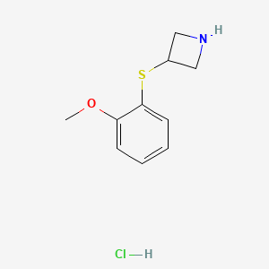 molecular formula C10H14ClNOS B13241380 3-[(2-Methoxyphenyl)sulfanyl]azetidine hydrochloride 