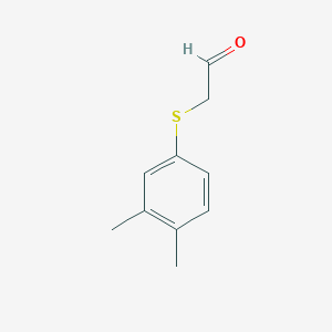 molecular formula C10H12OS B13241392 2-[(3,4-Dimethylphenyl)sulfanyl]acetaldehyde 