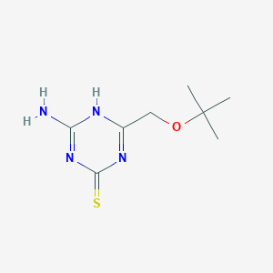 molecular formula C8H14N4OS B13241397 4-Amino-6-[(tert-butoxy)methyl]-1,3,5-triazine-2-thiol 