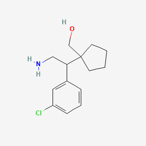 {1-[2-Amino-1-(3-chlorophenyl)ethyl]cyclopentyl}methanol