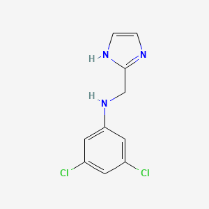 molecular formula C10H9Cl2N3 B13241461 3,5-dichloro-N-(1H-imidazol-2-ylmethyl)aniline 