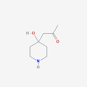 molecular formula C8H15NO2 B13241474 1-(4-Hydroxypiperidin-4-YL)propan-2-one 